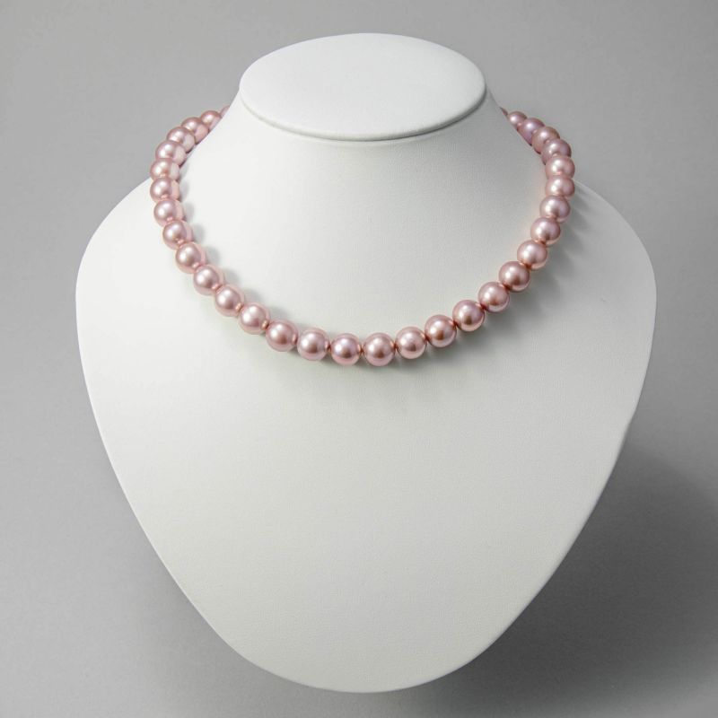 淡水真珠（有核）ピンク　大珠10-11mm　ネックレス