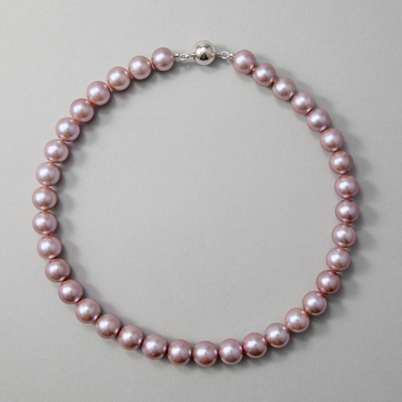 淡水真珠（有核）ピンク　超大珠11-12mm　ネックレス