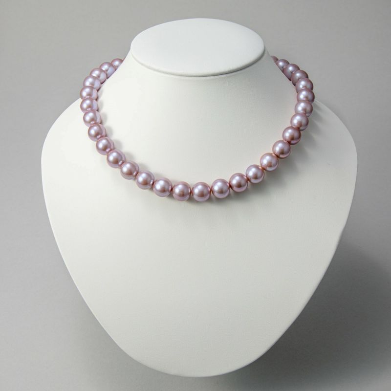 淡水真珠（有核）ピンク　超大珠11-12mm　ネックレス