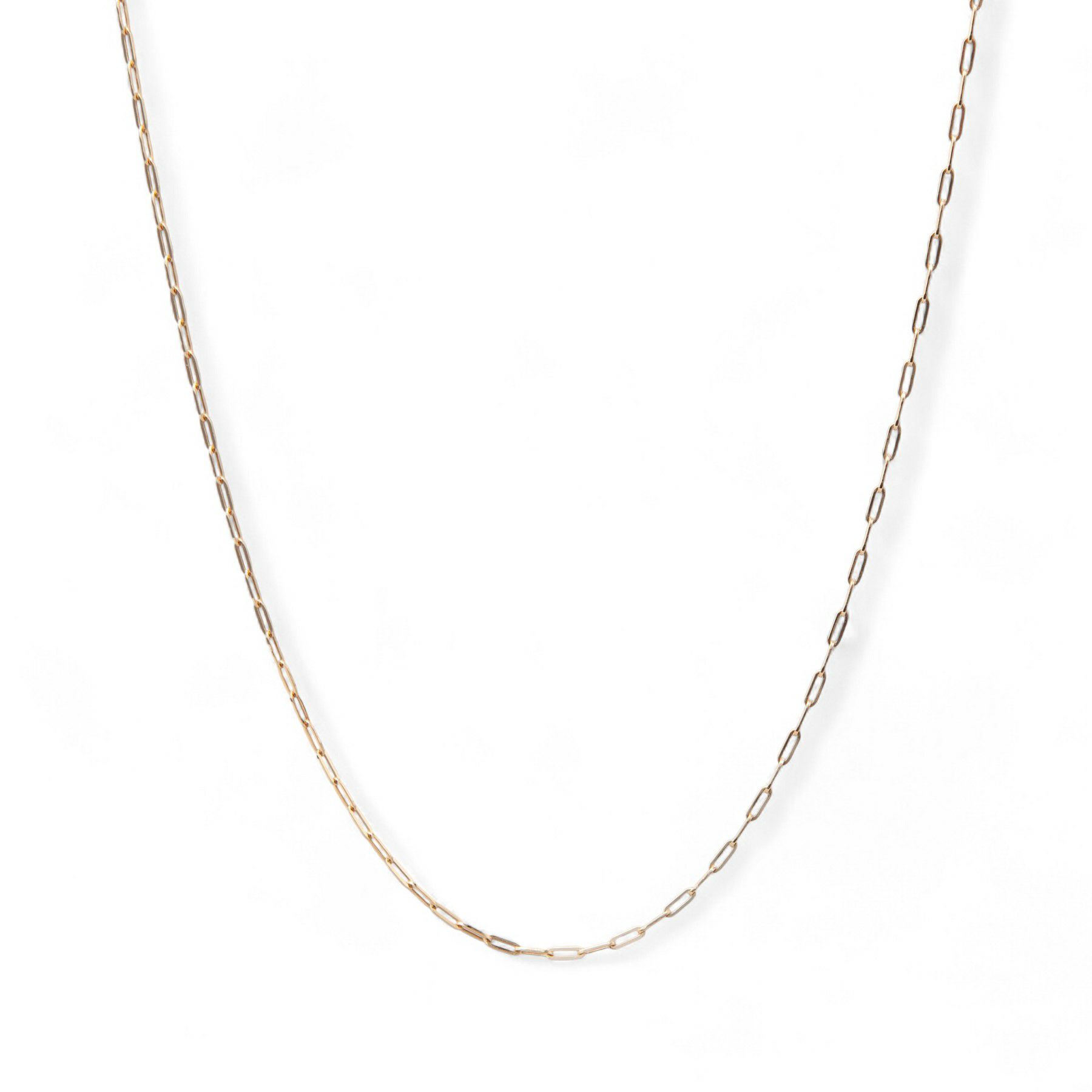 中空ペーパークリップチェーン 0.45mm/1.6mm 50cm K18