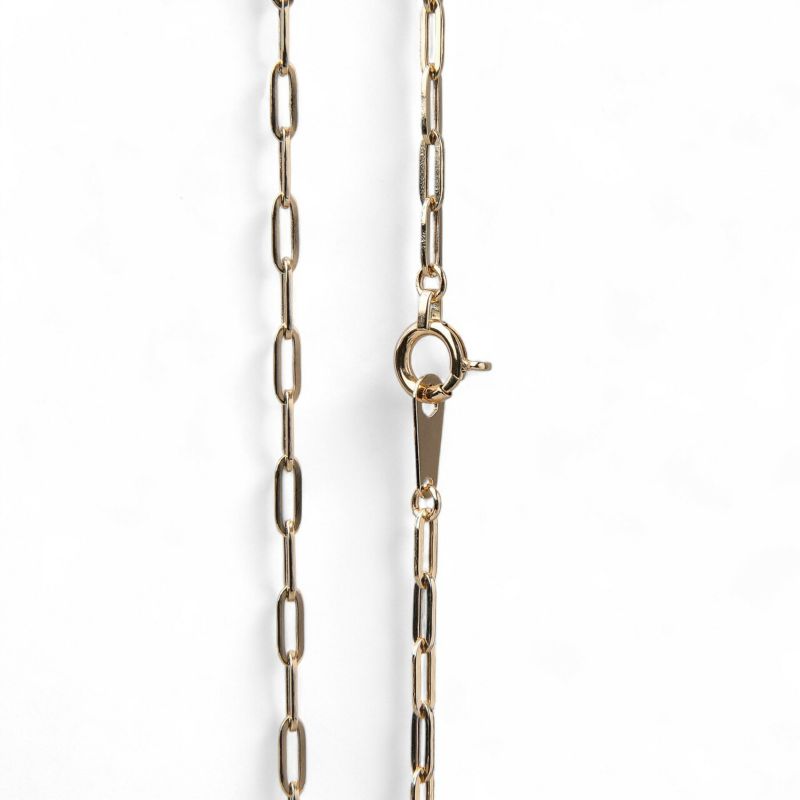 中空ペーパークリップチェーン 0.45mm/1.6mm 50cm K18