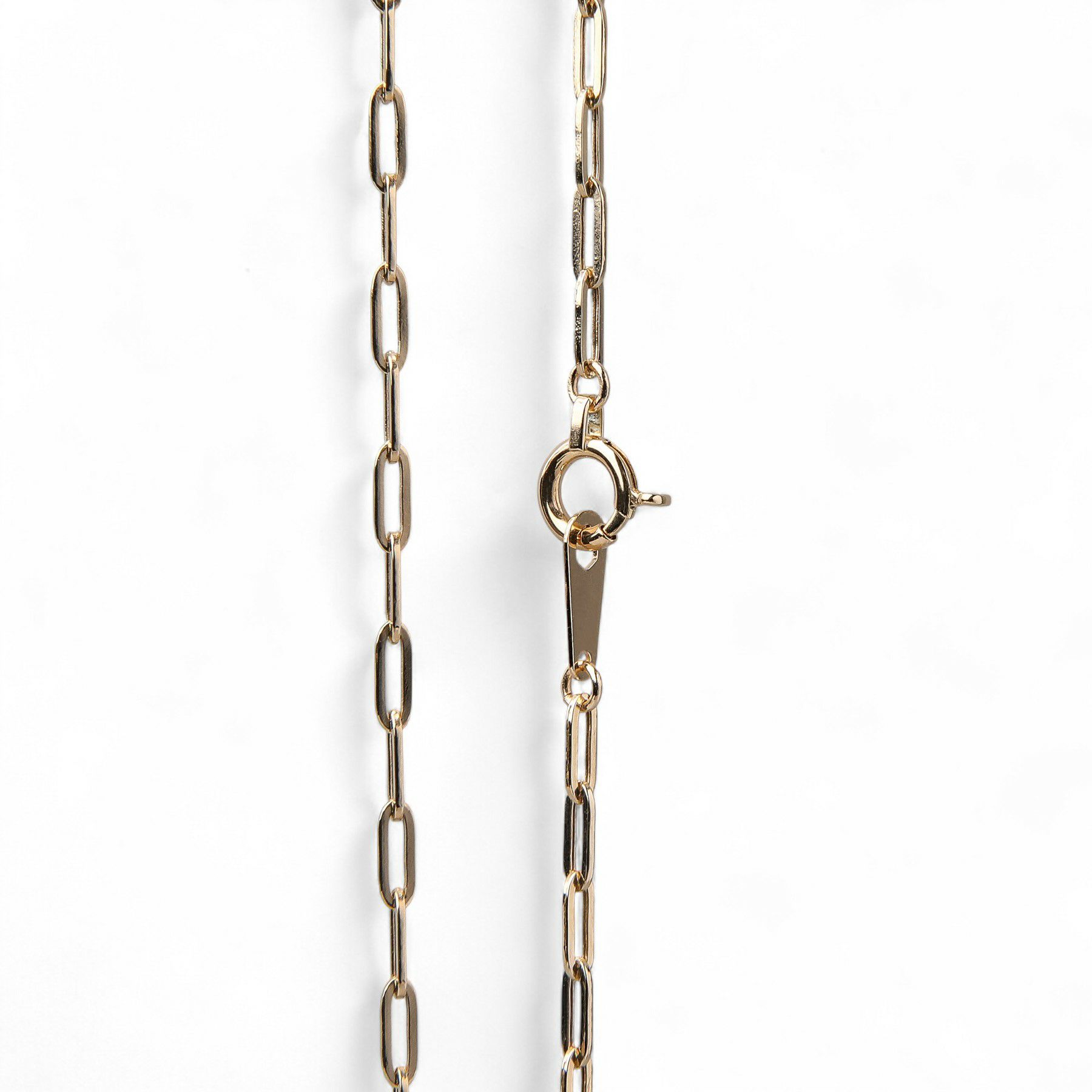 中空ペーパークリップチェーン 0.45mm/1.6mm 50cm K18