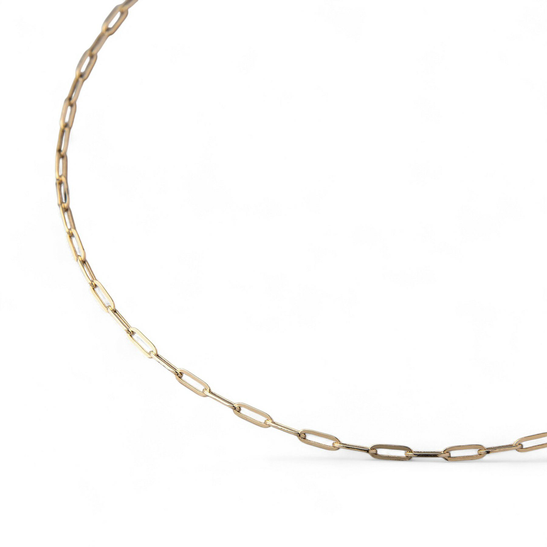 中空ペーパークリップチェーン 0.45mm/1.6mm 50cm K18