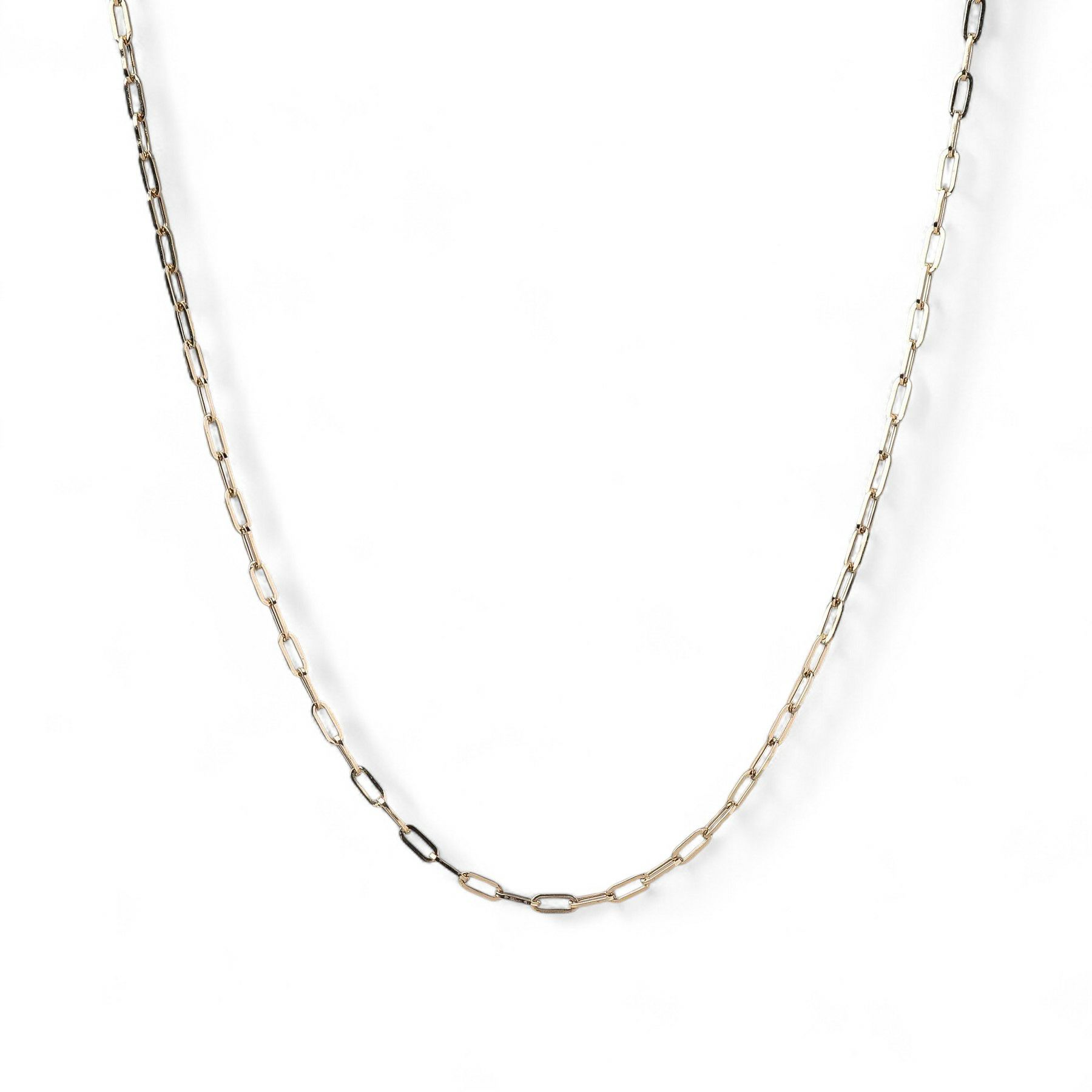 lien ペーパークリップチェーン50cm/2.7mm K18YG 中空 | チェーン・金具 