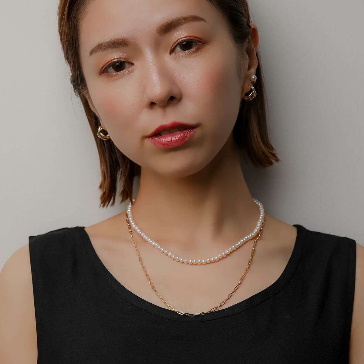 lien ペーパークリップチェーン50cm/2.7mm K18YG 中空 | チェーン・金具 