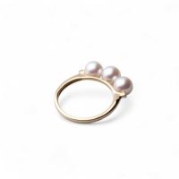 Carina あこや真珠 リング5.5-6.0mm K18WG/K18YG | あこや真珠リング
