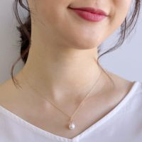 あこや真珠 ペンダント7.5-8.0mm K18WG/K18YG | あこや真珠ペンダント