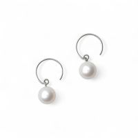 あこやリングフックピアス　7.5-8.0mm