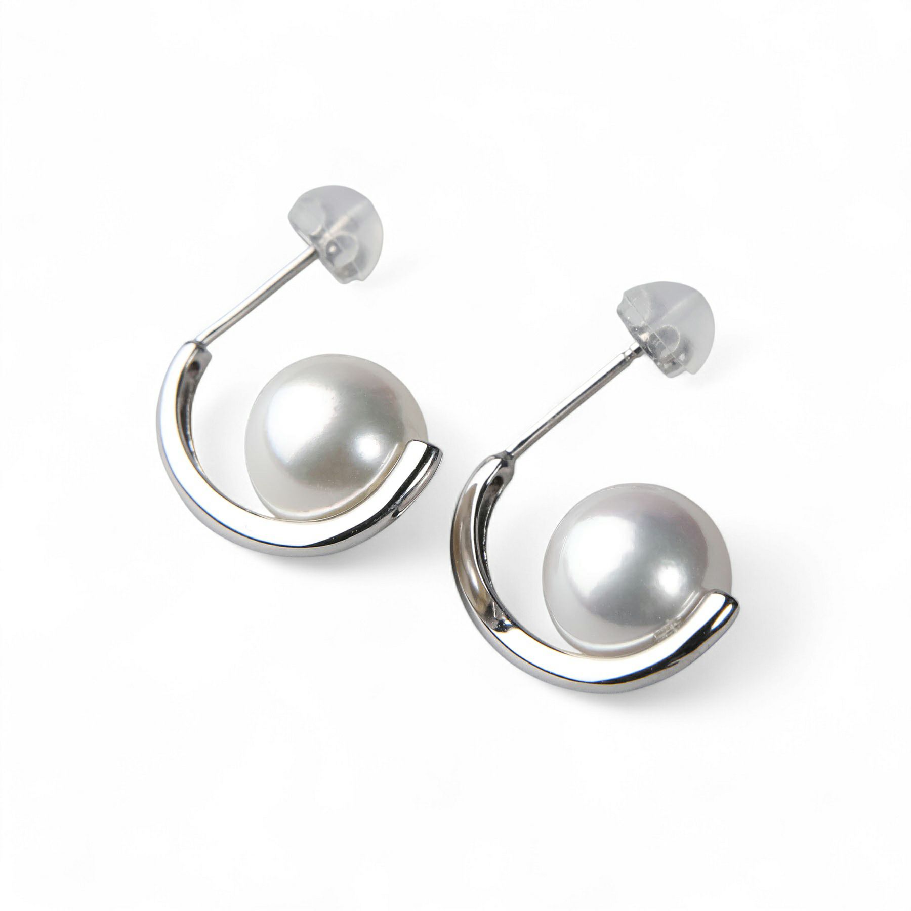 LUXE あこや真珠 ピアス9.0-9.5mm K18WG/YG