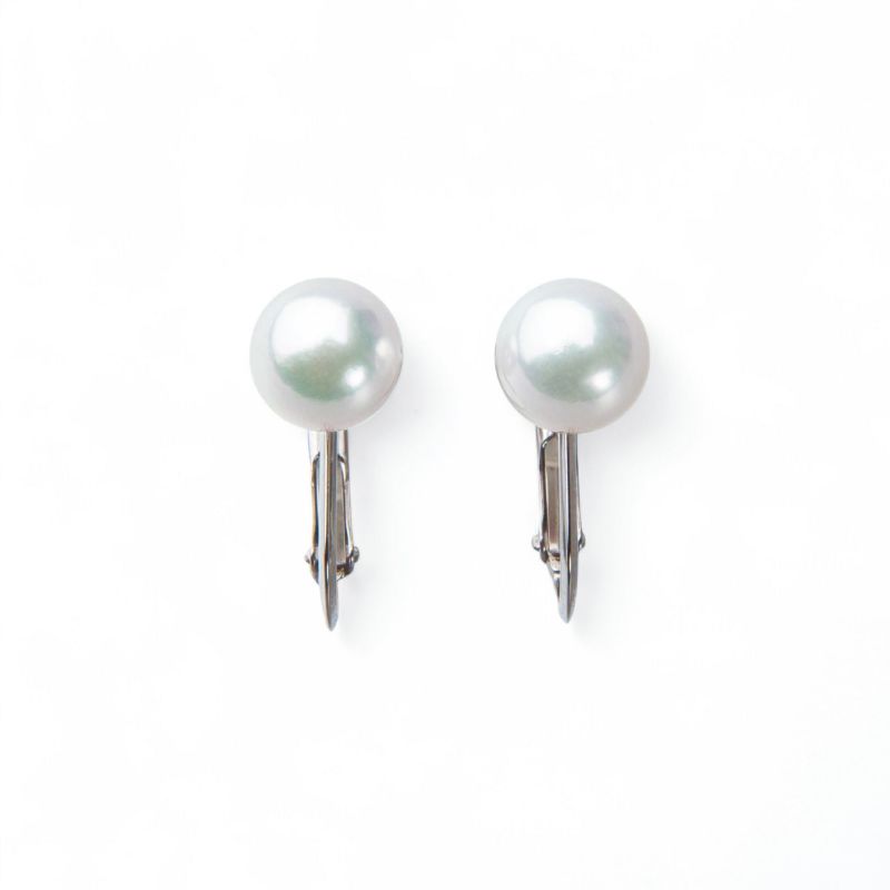 《トップ品質》オーロラ花珠真珠  イヤリング 6.0-6.5mm AAA K14WG