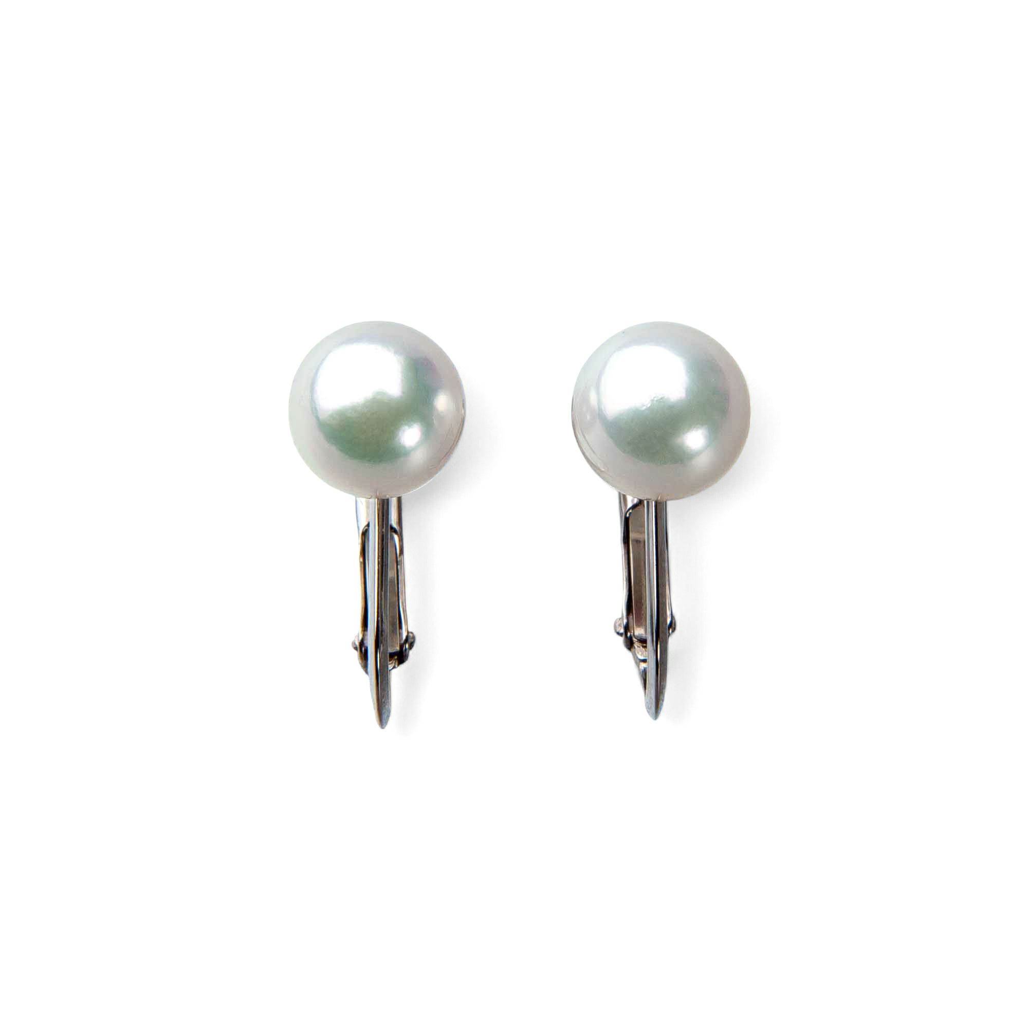 《トップ品質》オーロラ花珠真珠  イヤリング 6.0-6.5mm AAA K14WG