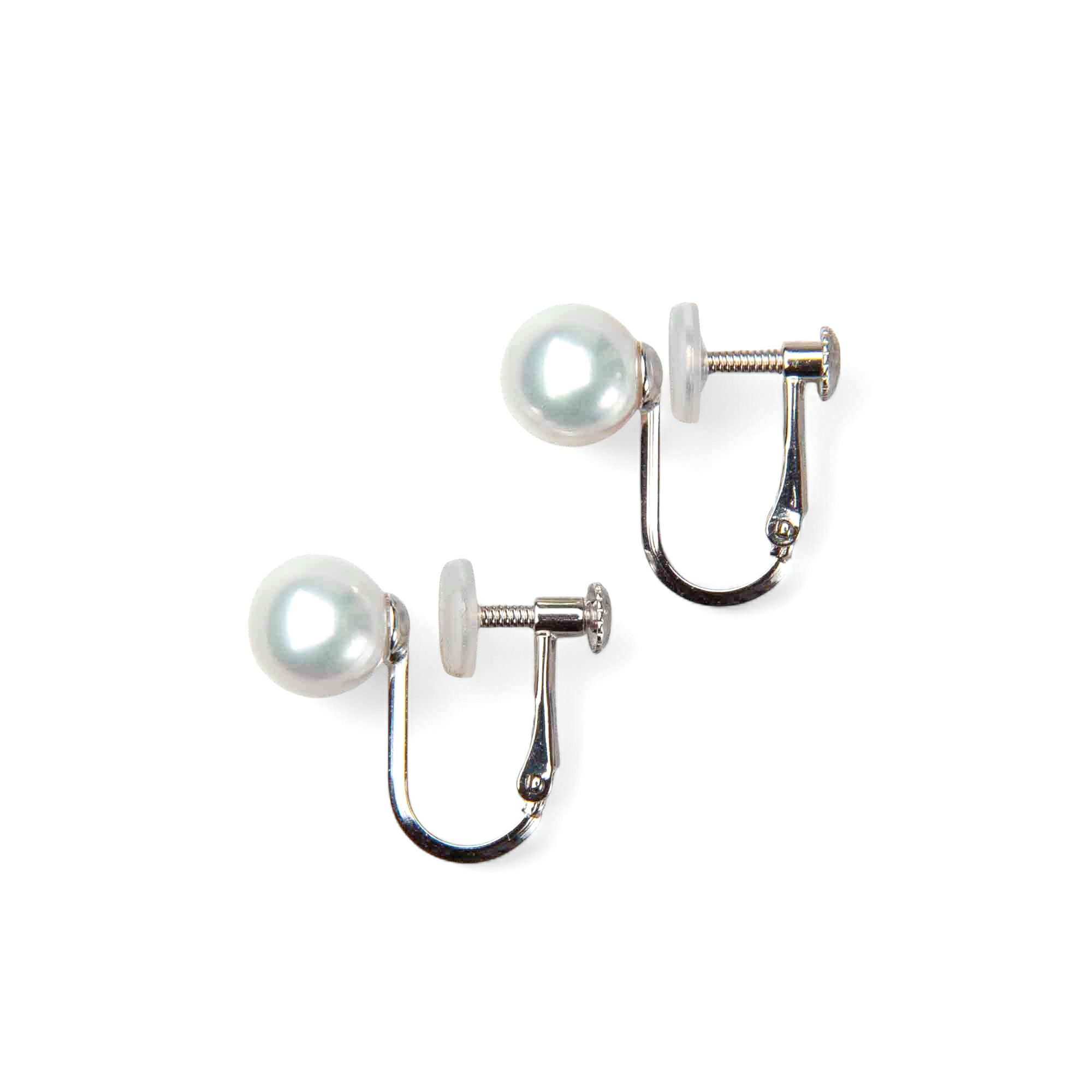 《トップ品質》オーロラ花珠真珠  イヤリング 6.0-6.5mm AAA K14WG