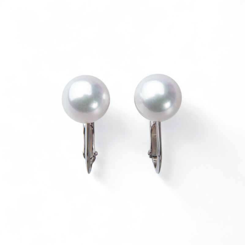 《トップ品質》オーロラ花珠真珠  イヤリング 6.5-7.0mm AAA K14WG
