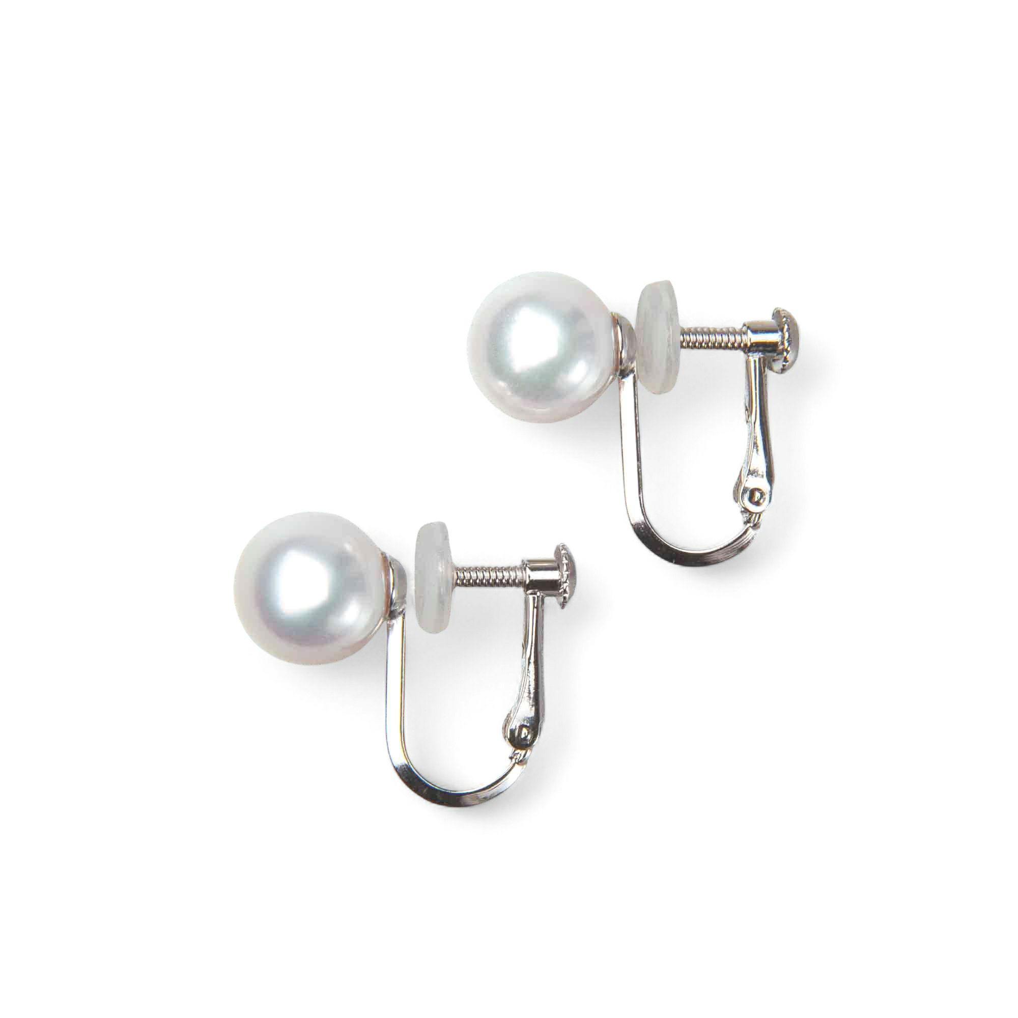 《トップ品質》オーロラ花珠真珠  イヤリング 6.5-7.0mm AAA K14WG