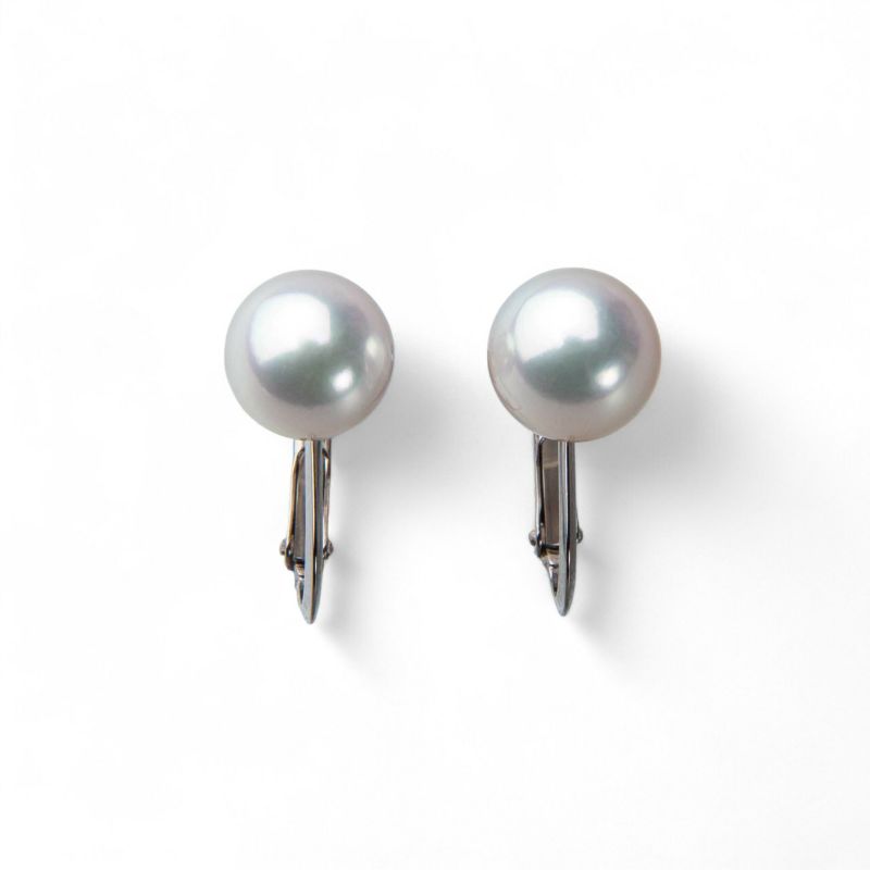 《トップ品質》オーロラ花珠真珠  イヤリング 7.0-7.5mm AAA K14WG