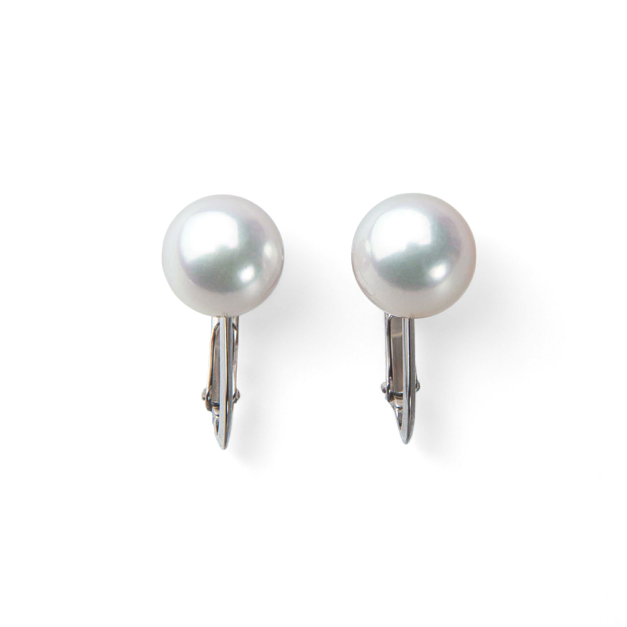 《トップ品質》オーロラ花珠真珠  イヤリング 7.0-7.5mm AAA K14WG