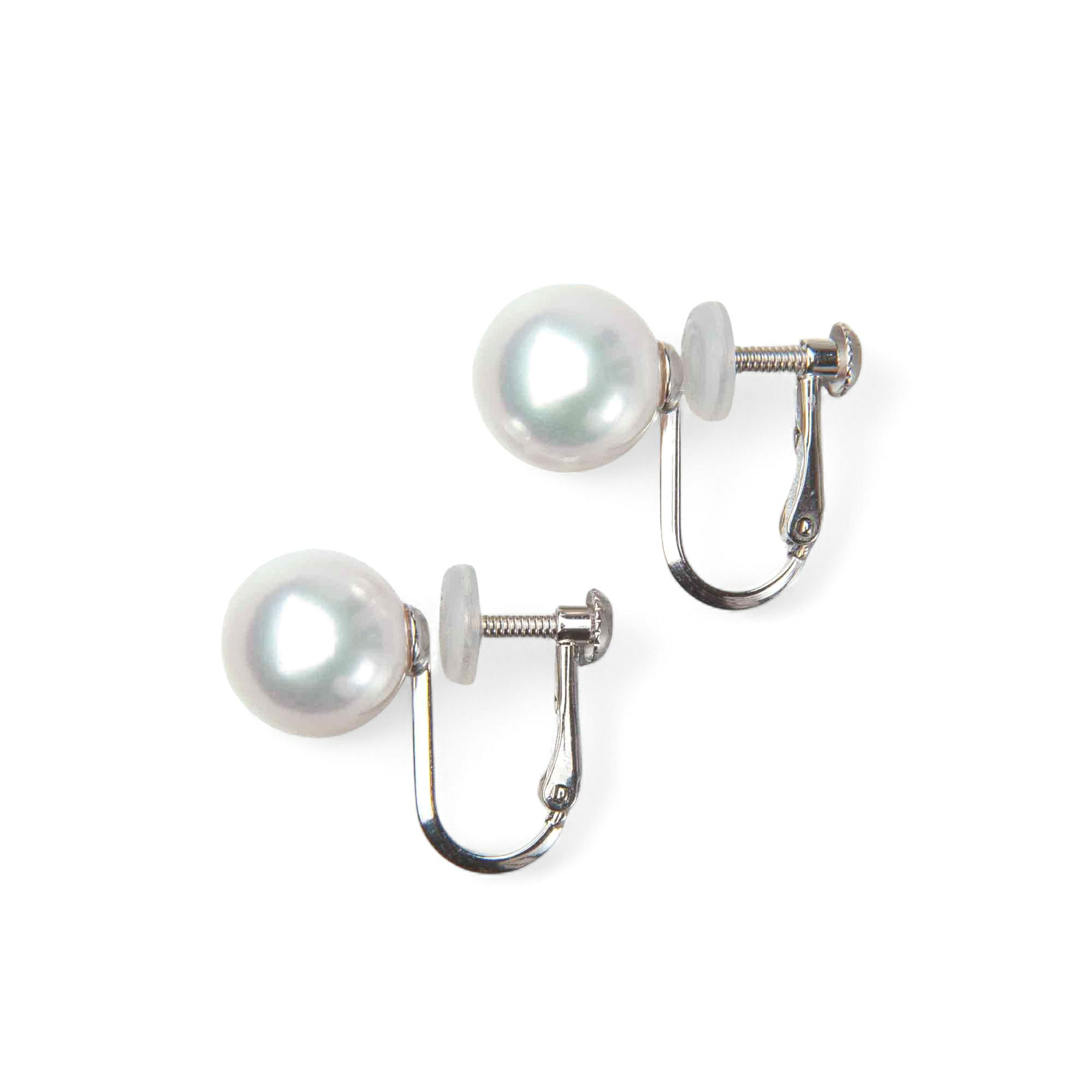 《トップ品質》オーロラ花珠真珠  イヤリング 8.0-8.5mm AAA K14WG