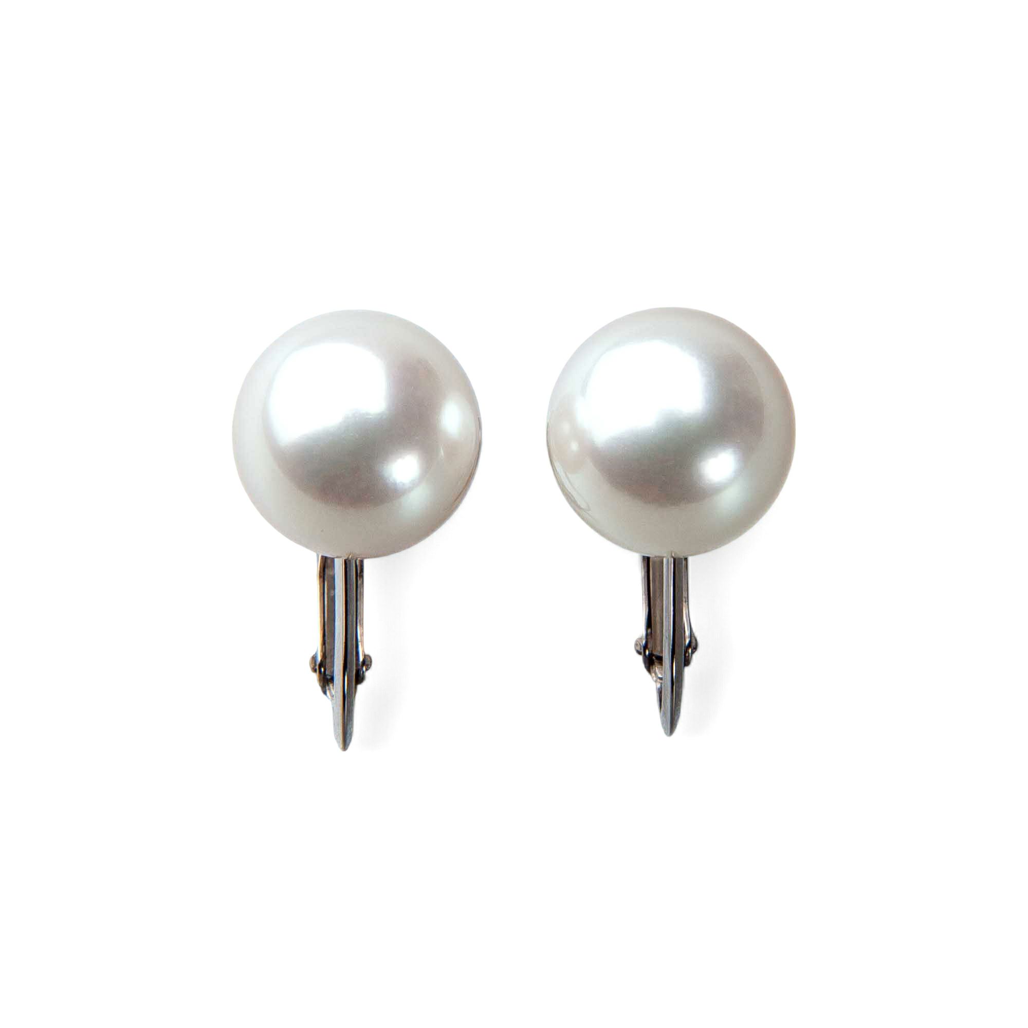 《トップ品質》オーロラ花珠真珠  イヤリング 8.5-9.0mm AAA K14WG