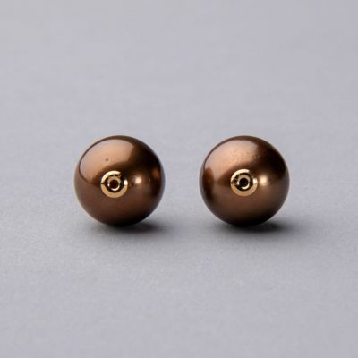 在庫処分特価 黒蝶真珠 ピアスキャッチ(片方)11ミリUP プラチナ金具 