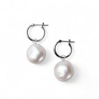 淡水真珠  バロック　リングピアス K14WG