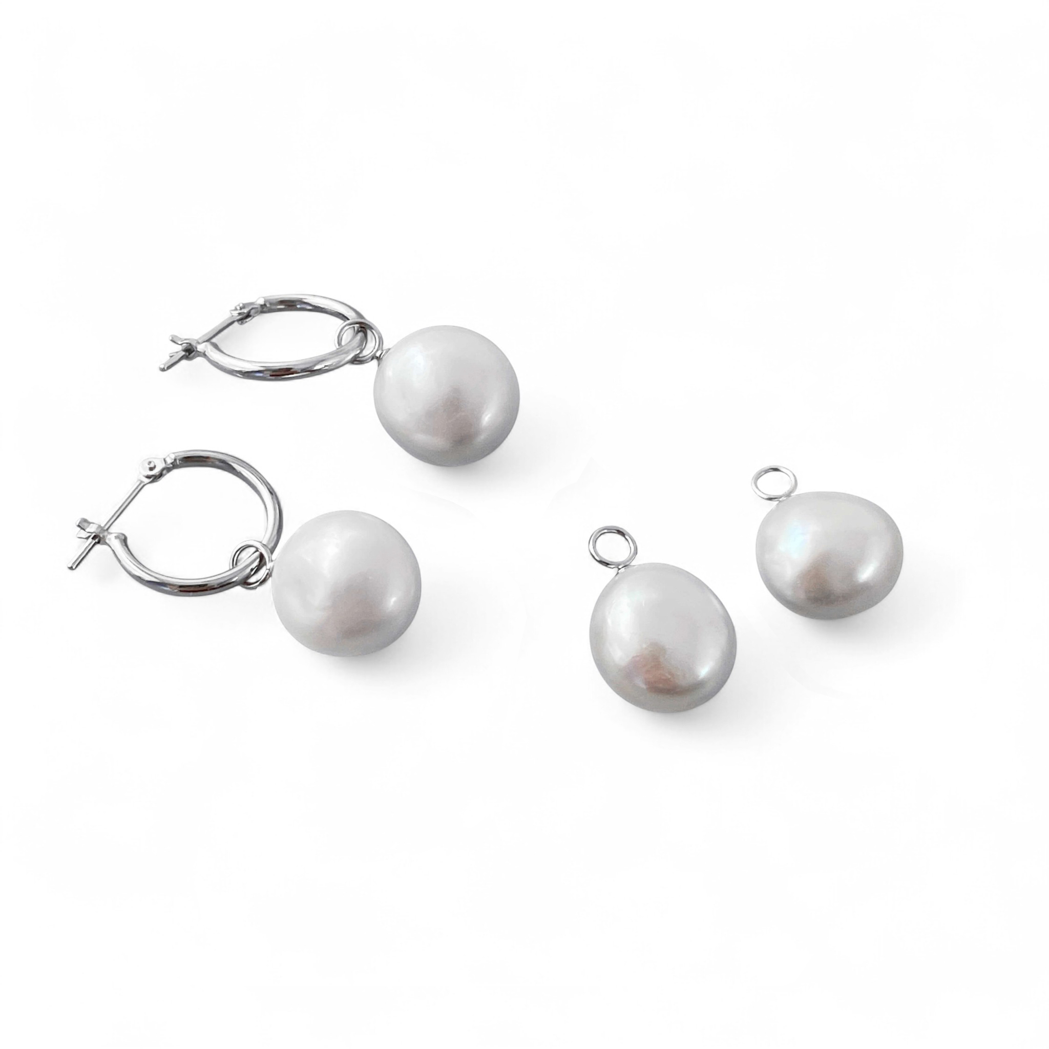 淡水真珠  バロック　リングピアス K14WG