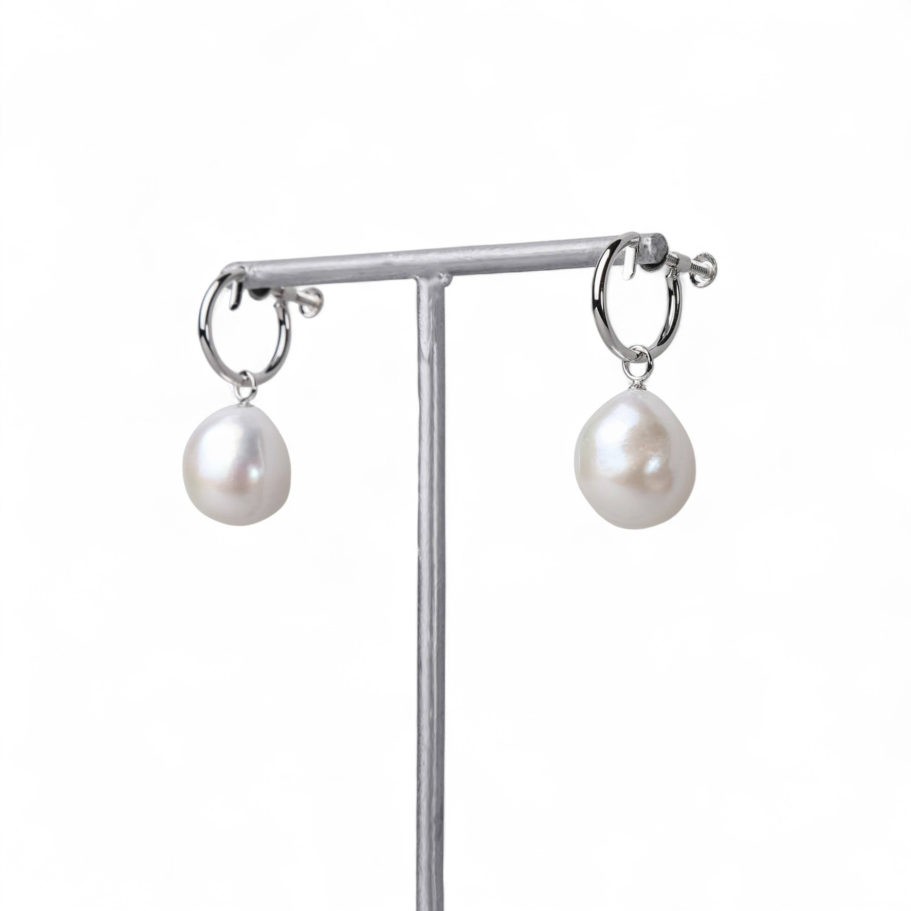 淡水真珠  バロック　リングイヤリング K14WG