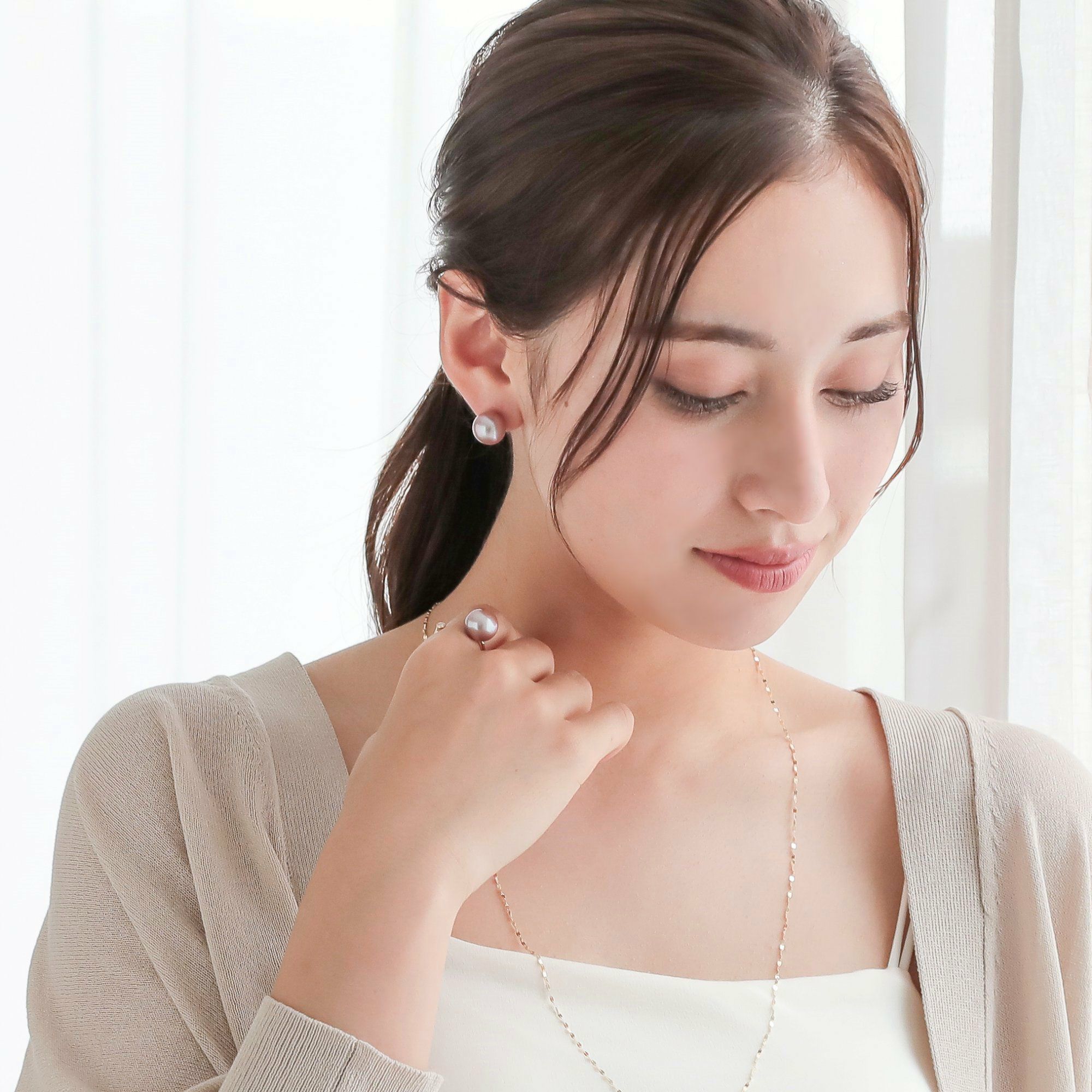 WEB限定】Mauvette 淡水真珠 ピアス 12mmUP PT900 | 淡水真珠ピアス