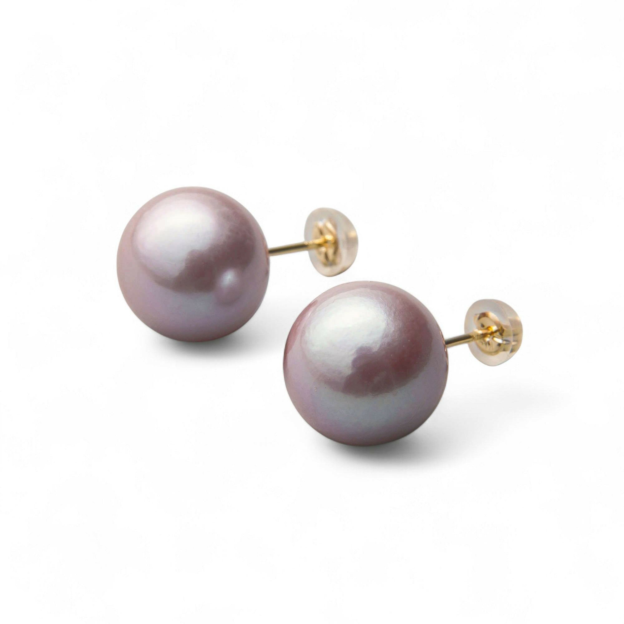 淡水真珠(有核) ピアス 13mmUP  K18