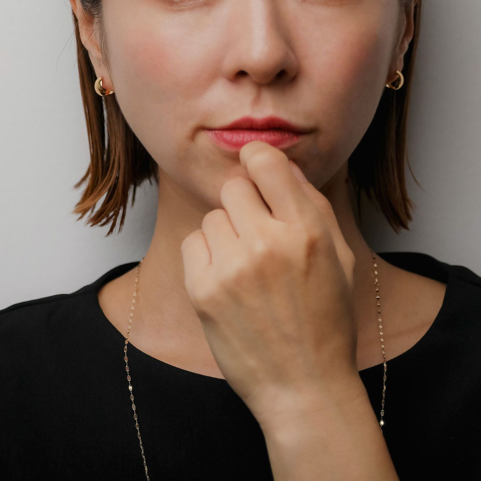 フープピアス K18