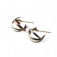 WEB限定】duocolor フープピアス トリニティ PT900/K18YG/K18PG