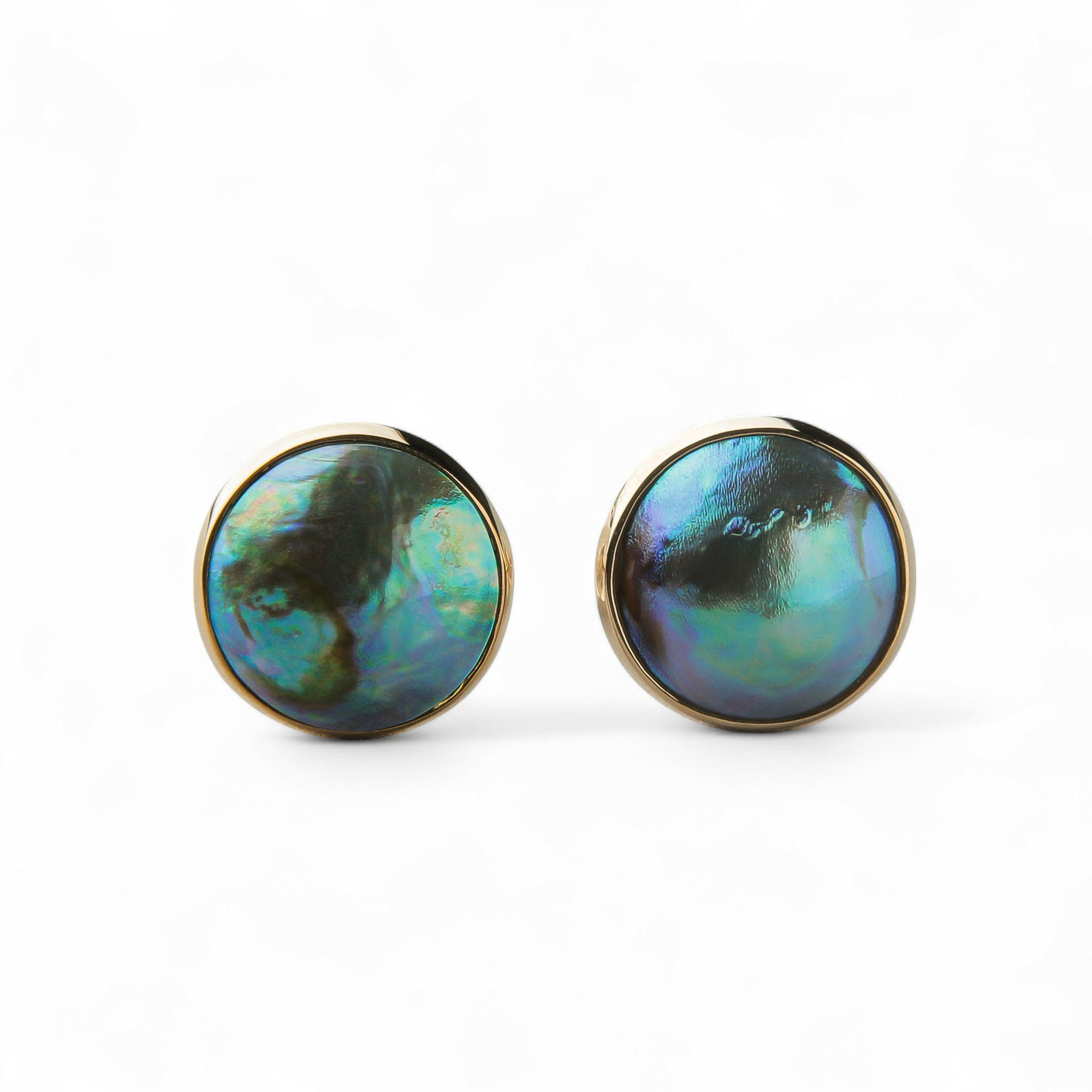 アワビ真珠　ピアス　9mmUP YG