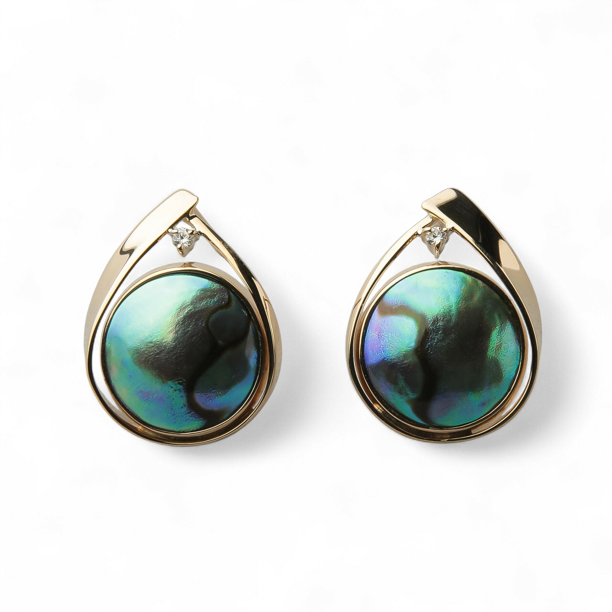 アワビ真珠　ピアス　10mmUP YG