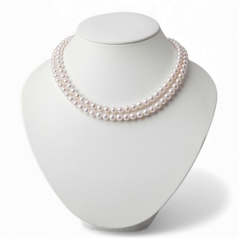 オーロラ天女 ロングネックレス　6.5-7.0mm　80cm