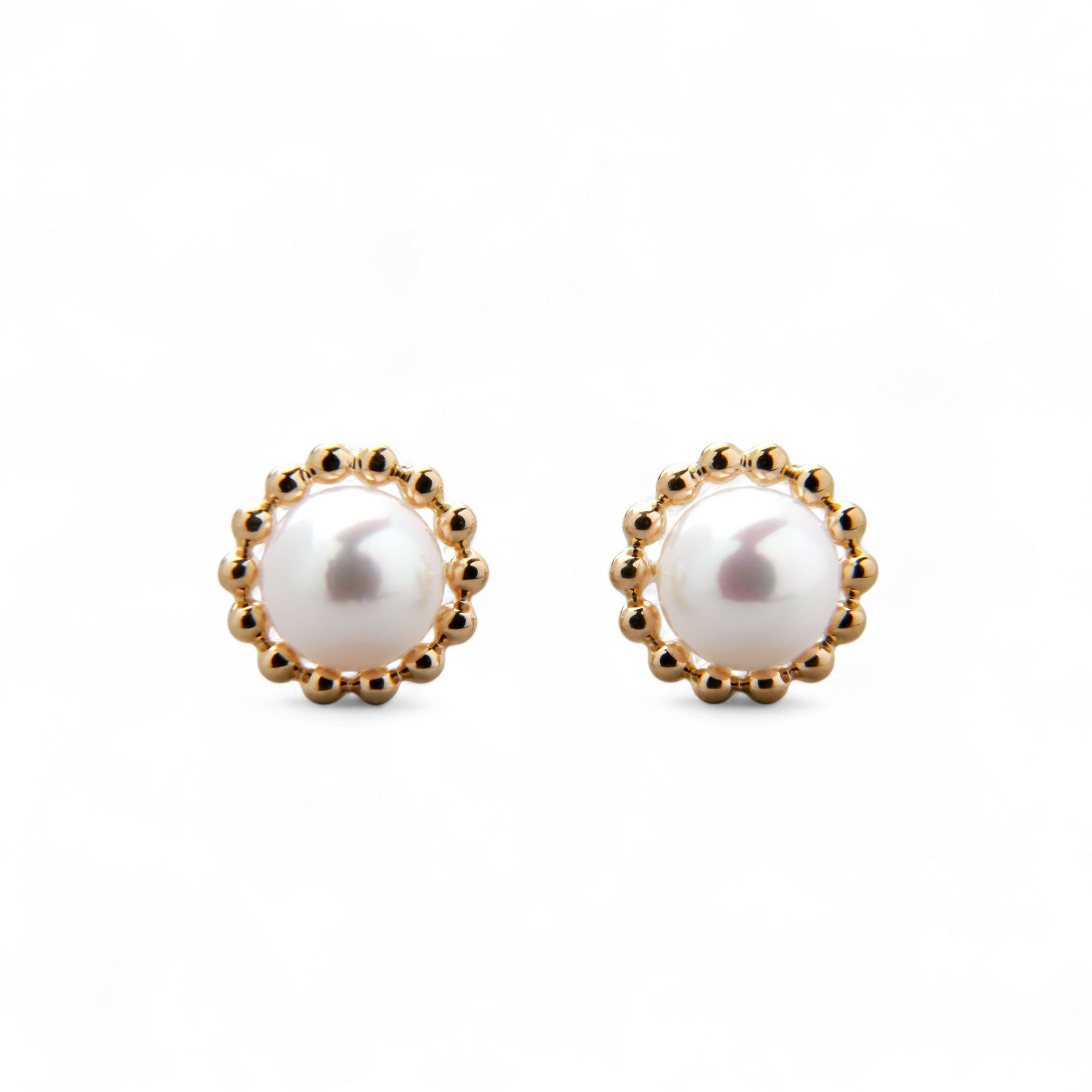 Carina あこや取巻きピアス　5.5mm YG