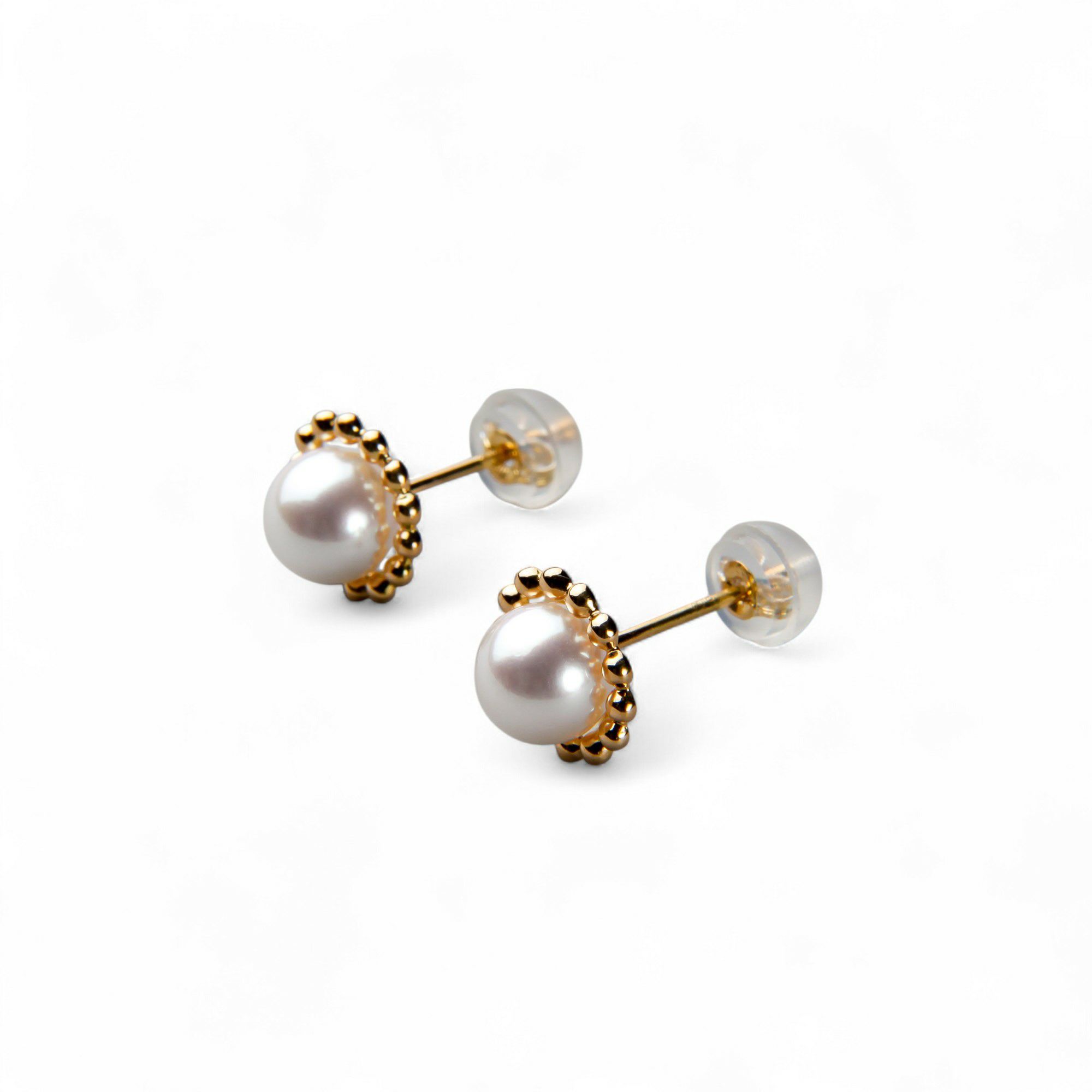 Carina あこや取巻きピアス　5.5mm YG