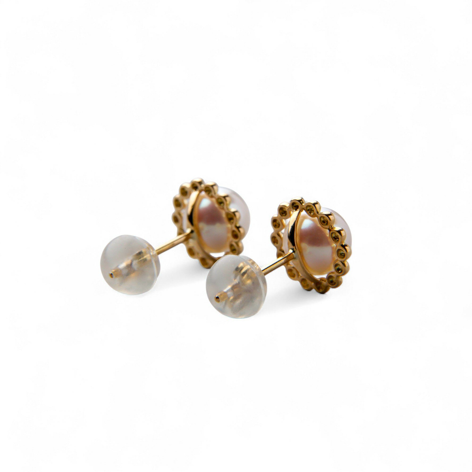 Carina あこや取巻きピアス　5.5mm YG