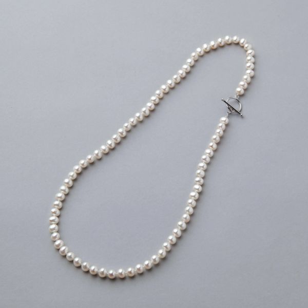 淡水真珠 ネックレス5.5-6.0mm 50cm マンテル | 淡水真珠ネックレス