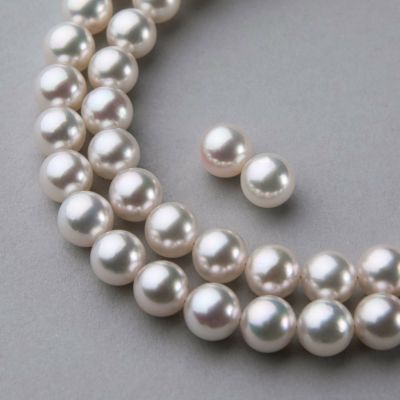 75～80mmサイズ【照り最高】アコヤ パールネックレス 8.0mm silver 花 ...