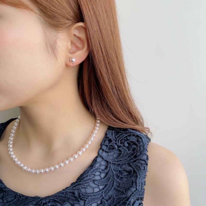 大得価花珠真珠　7.0mm〜7.5mm イヤリング2セットと真珠ネックレス付き ネックレス