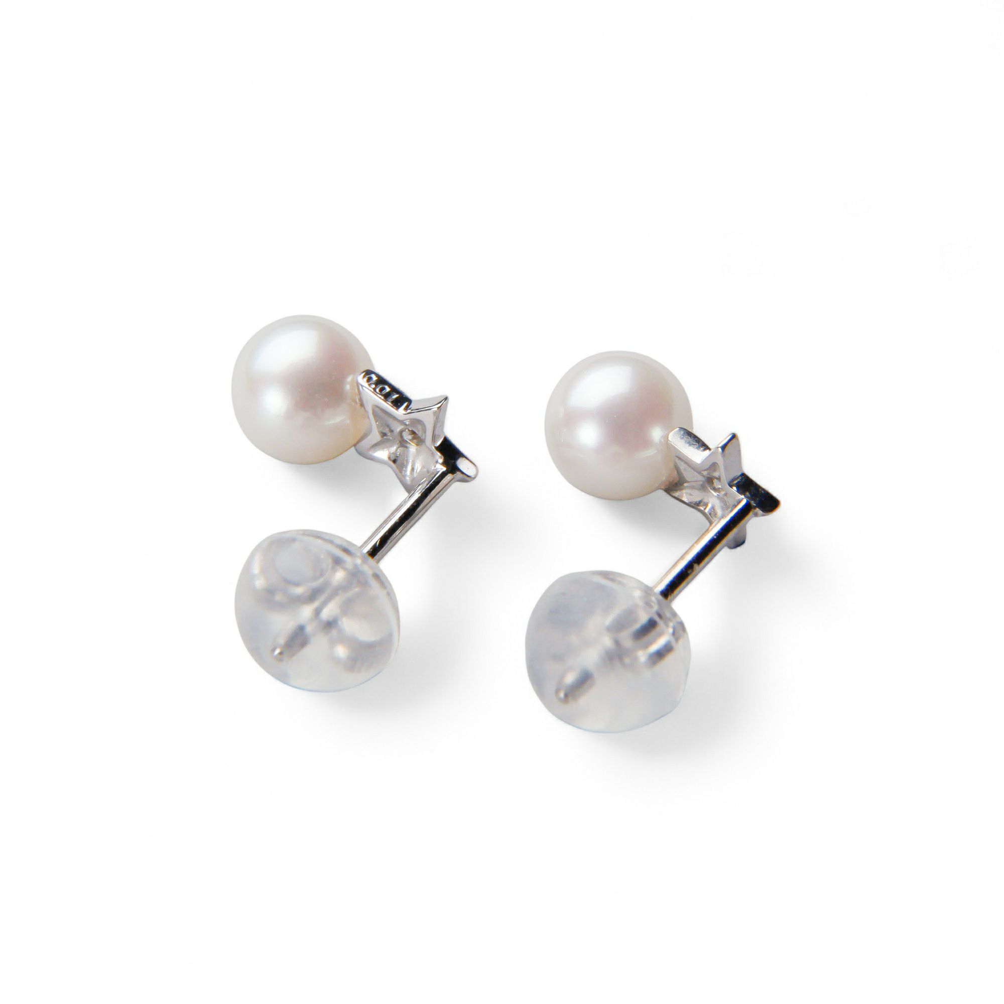 Petit Claire あこやスターピアス　4.5mm WG