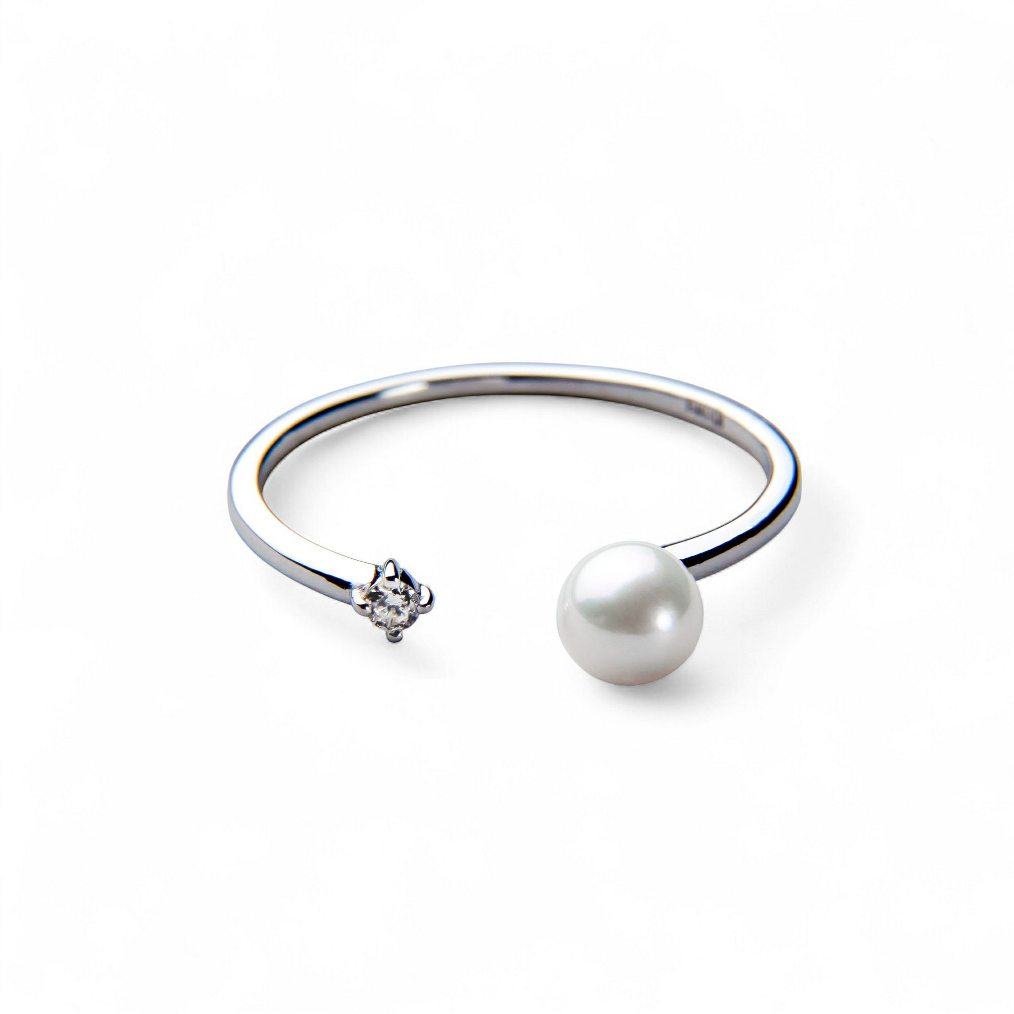 Felice あこや真珠4.5mm フォークリング　K10WG/YG