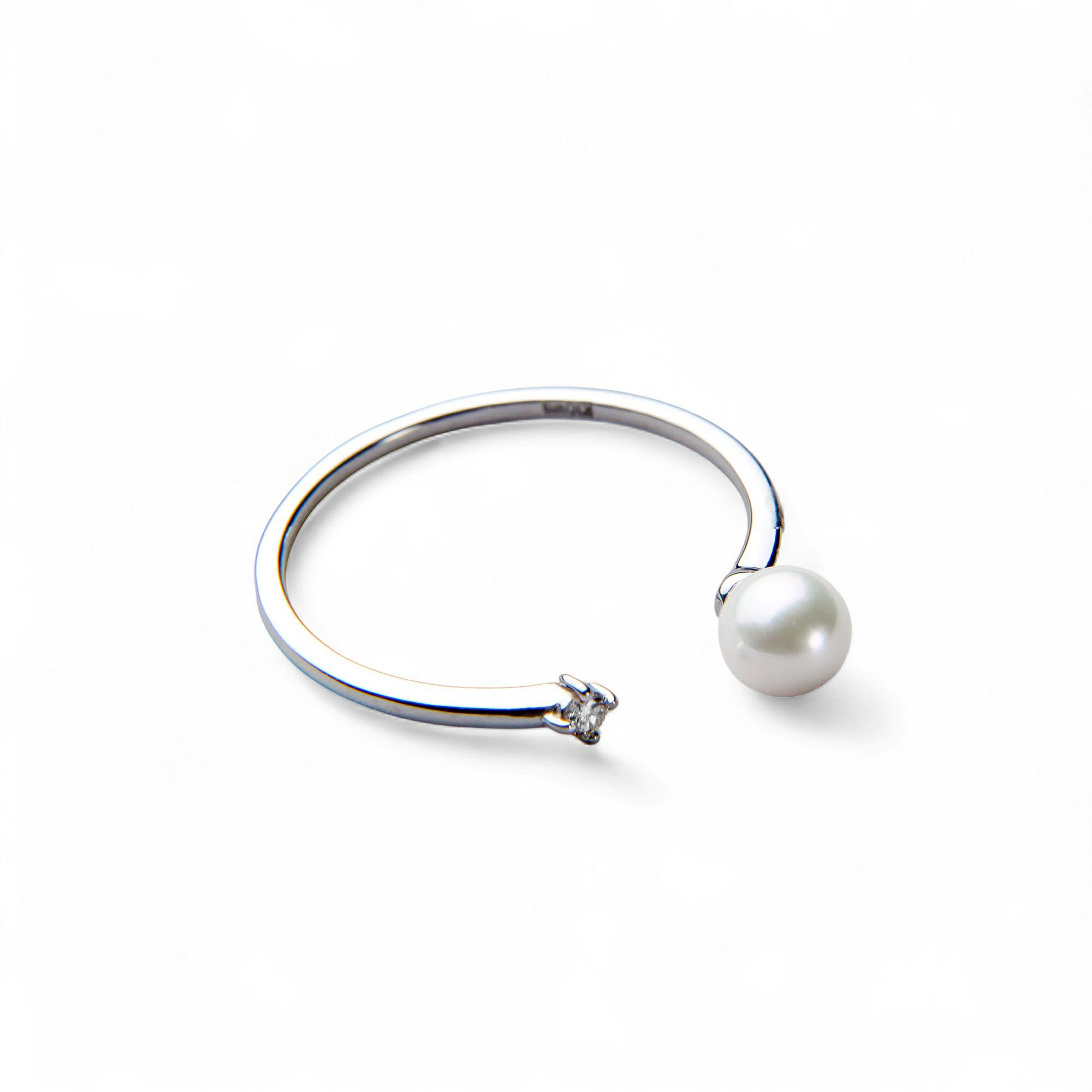 Felice あこや真珠4.5mm フォークリング　K10WG/YG