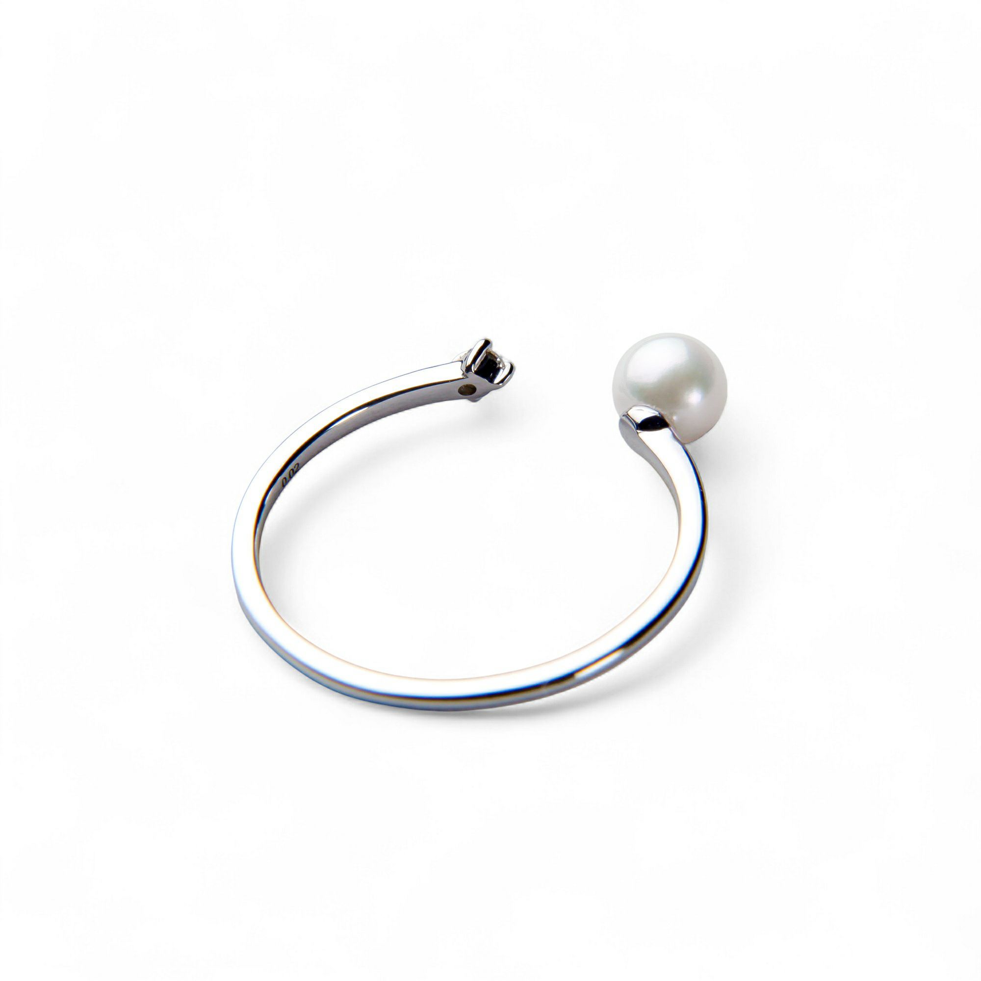 Felice あこや真珠4.5mm フォークリング　K10WG/YG