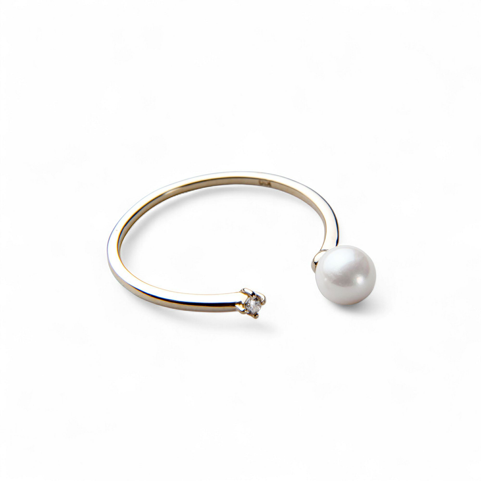 Felice あこや真珠4.5mm フォークリング　K10WG/YG