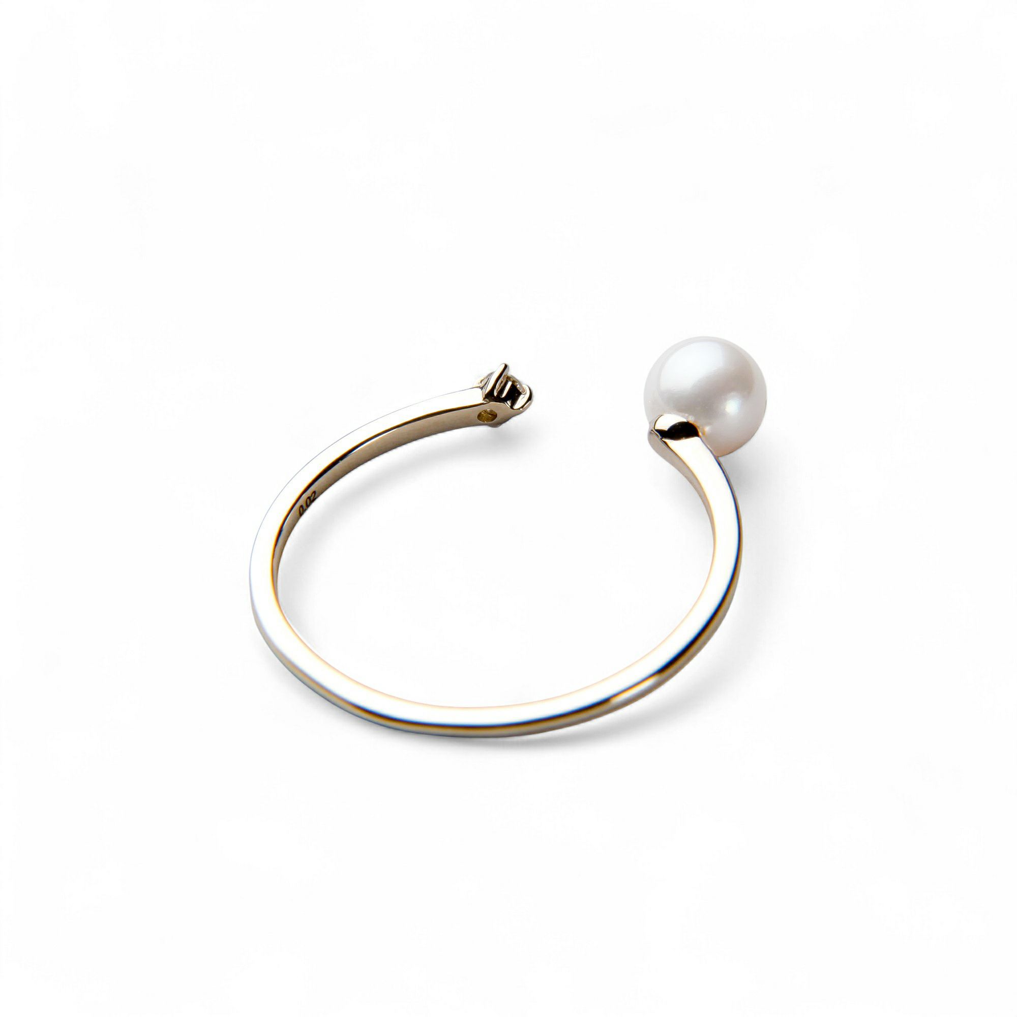 Felice あこや真珠4.5mm フォークリング　K10WG/YG