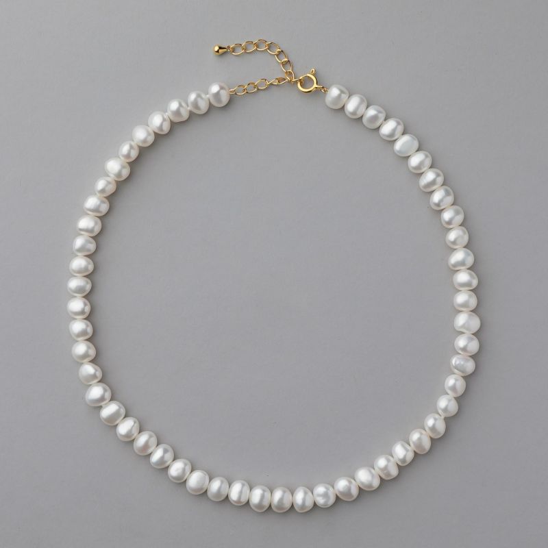 淡水バロック真珠 ネックレス7-8mm -Unique+- 淡水真珠ネックレス