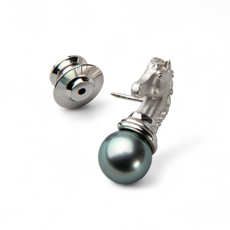 あこや真珠 ダイヤペンダント & タヒチ黒蝶真珠 ピンブローチ セット(C)