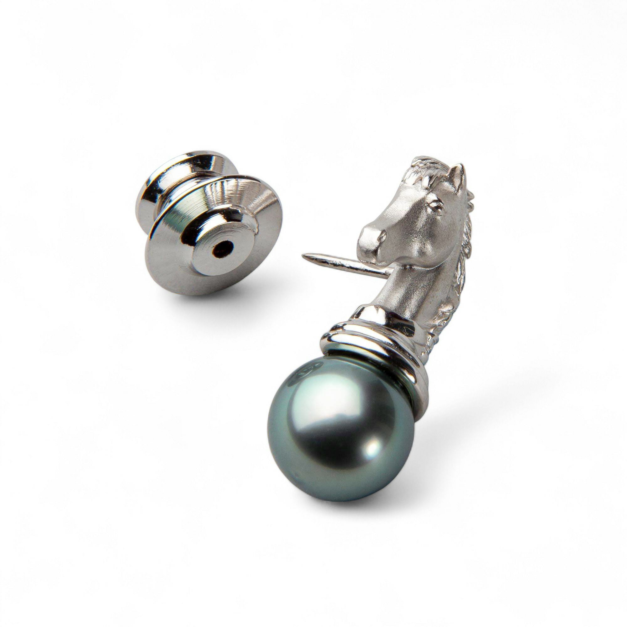 あこや真珠 ダイヤペンダント & タヒチ黒蝶真珠 ピンブローチ セット(C)