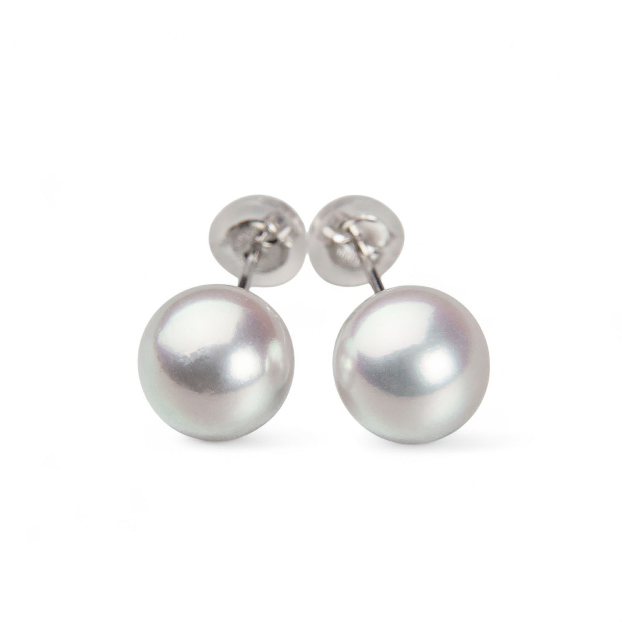 オーロラ真多麻真珠 ピアス8.5-9.0mm PT900