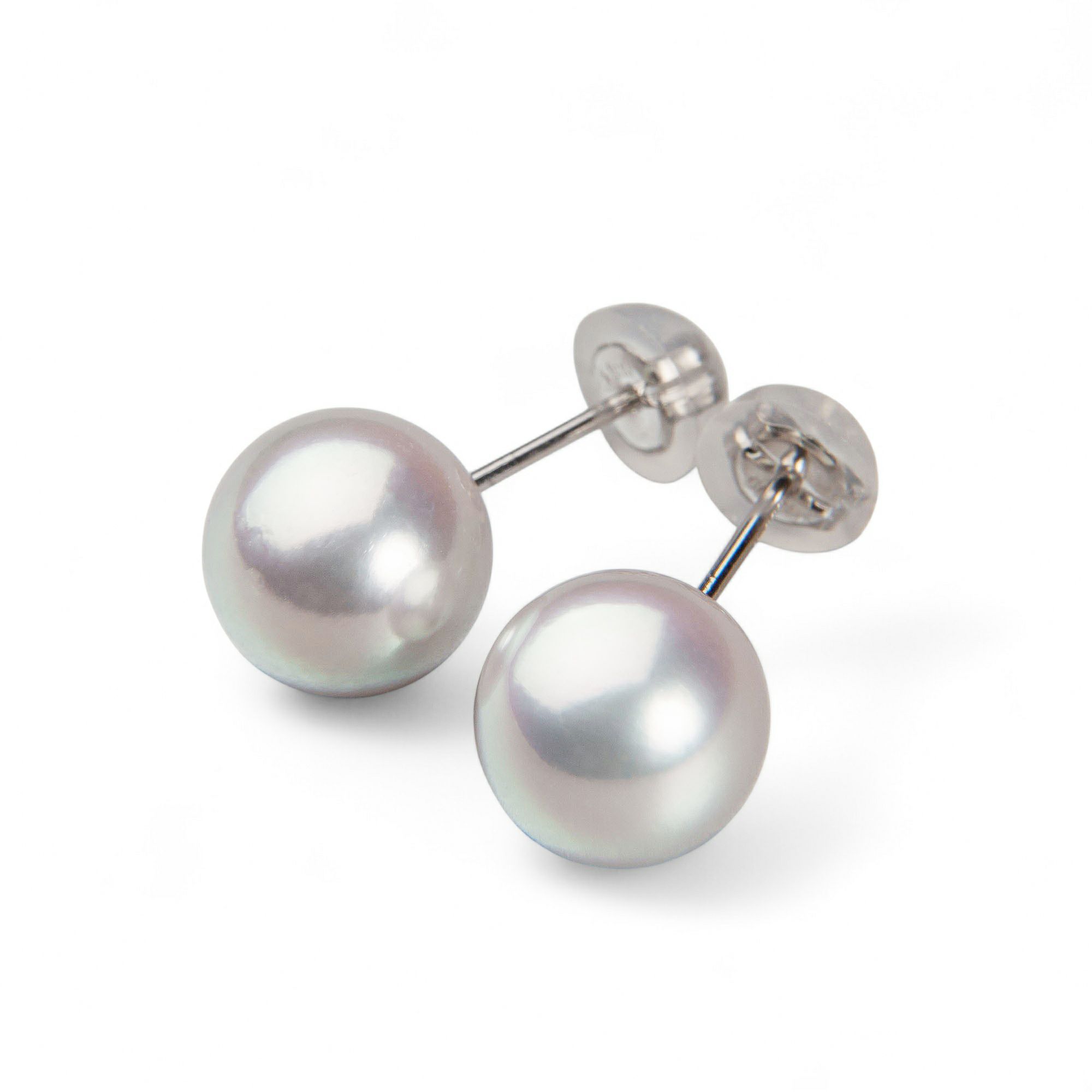 オーロラ真多麻真珠 ピアス8.5-9.0mm PT900